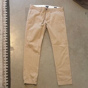 J Crew Men's Tan Chino Pants 34x32 Slim